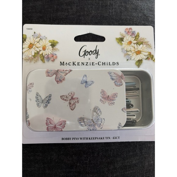 MacKenzie-Childs Accessories - MacKenzie-Childs x Goody Bobby Pins Keepsake Butterfly Tin 45 Count New